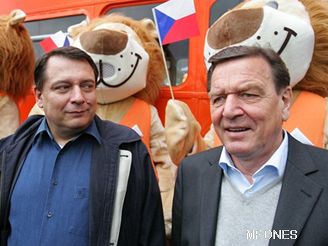 Premiér Paroubek a Gerhard Schröder