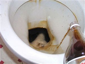 Vyčistí Coca Cola špinavý záchod?
