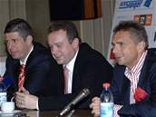 Vedení fotbalové Slavie: Doležal, Rosen a Vik
