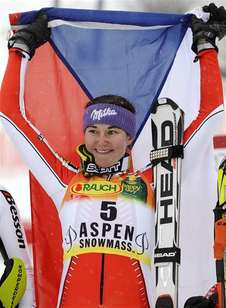 Šárka Záhrobská slaví své první vítězství v závodě Světového poháru v Aspenu