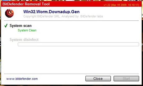 Bit Defender - Downadup removal 2 Bit Defender - Downadup removal 2