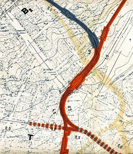 Plány podpovrchové tramvaje - stanice Museun z roku 1964 Plány podpovrchové tramvaje - stanice Museun z roku 1964