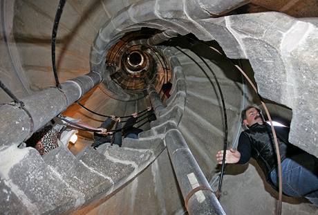 Schodiště v kostele sv. Jakuba. Schodiště v kostele sv. Jakuba.
