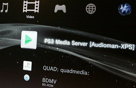 PS3 MediaCentre screen PS3 MediaCentre screen