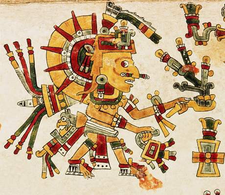 Codex Cospi - detail aztéckého věšteckého kalendáře. Codex Cospi - detail aztéckého věšteckého kalendáře.