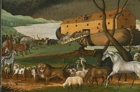Noeova archa na olejomalb Edwarda Hickse z 19. století