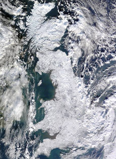 Velk Britnie ze satelitu
