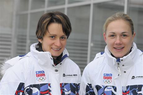 Martina Sáblíková (vlevo) a Karolina Erbanová 