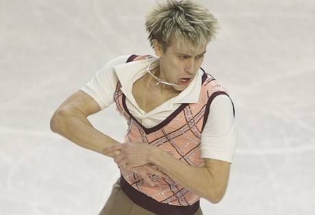 Michal Březina při volné jízdě na ME v krasobruslení Michal Březina při volné jízdě na ME v krasobruslení
