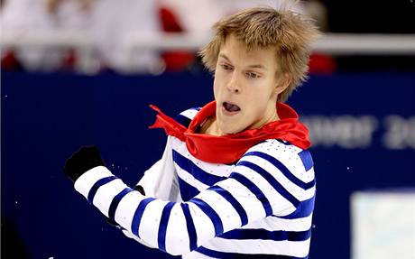 Krátká jízda českého krasobruslaře Tomáše Vernera. (16. února 2010)