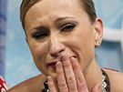 Joannie Rochetteová po krátkém programu na zimních olympijských hrách ve Vancouveru Joannie Rochetteová po krátkém programu na zimních olympijských hrách ve Vancouveru