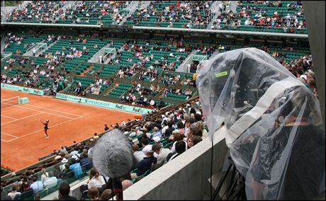 Roland Garros - pohled na kurt od nejvýše položené 3D kamery. Roland Garros - pohled na kurt od nejvýše položené 3D kamery.
