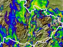 Srážky nad ČR po 13. hodině, 30. května 2010 Srážky nad ČR po 13. hodině, 30. května 2010