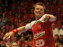 Český házenkář Karel Nocar v utkání proti Srbsku. Český házenkář Karel Nocar v utkání proti Srbsku.