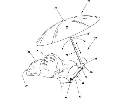 Pillow with retractable umbrella  - 6711769