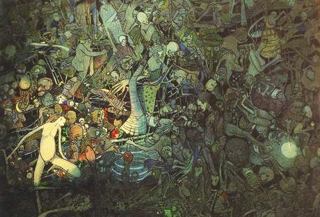 Dějiny nové moderny: Josef Váchal - Plán elementární (plán vášní a pudů) (1910, ze sbírek Památníku národního písemnictví). Dějiny nové moderny: Josef Váchal - Plán elementární (plán vášní a pudů) (1910, ze sbírek Památníku národního písemnictví).