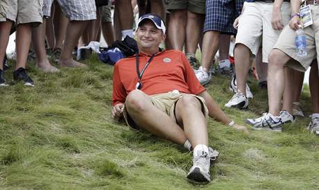 fanoušek, míč, PGA Championship, 3. kolo fanoušek, míč, PGA Championship, 3. kolo