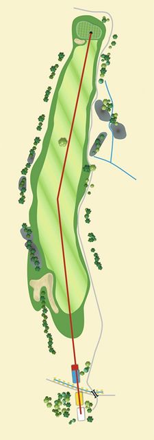 Golfové hřiště Old Course v Čeladné, jamka č. 16 - nákres.