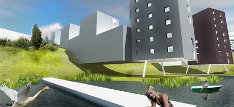 Návrh libereckého studenta architektury Jiřího Němečka na přeměnu liberecké čtvrti Perštýn. Návrh libereckého studenta architektury Jiřího Němečka na přeměnu liberecké čtvrti Perštýn.