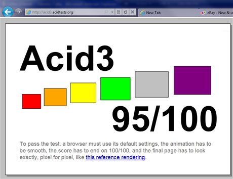 IE9 Acid 3 95/100 IE9 Acid 3 95/100