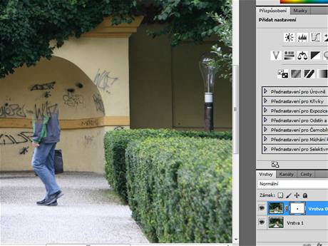Photoshop - zarovnání vrstev Photoshop - zarovnání vrstev