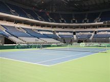 Pohled na kurt v bělehradské hale, kde se Česko utká se Srbskem v semifinále Davis Cupu. Pohled na kurt v bělehradské hale, kde se Česko utká se Srbskem v semifinále Davis Cupu.