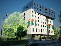 Vizualizace vzhledu nového olomouckého tříhvězdičkového hotelu Ibis, který se staví ve Wolkerově ulici. Vizualizace vzhledu nového olomouckého tříhvězdičkového hotelu Ibis, který se staví ve Wolkerově ulici.