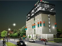 Vizualizace vzhledu nového olomouckého tříhvězdičkového hotelu Ibis, který se staví ve Wolkerově ulici. Vizualizace vzhledu nového olomouckého tříhvězdičkového hotelu Ibis, který se staví ve Wolkerově ulici.