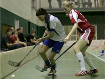 Florbalistka extraligové Olomouce Linda Horáková (vlevo). Florbalistka extraligové Olomouce Linda Horáková (vlevo).