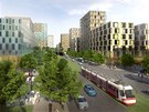 Takto by měla vypadat realizace projektu Žižkov City v místech dnešního nákladového nádraží v Praze 3