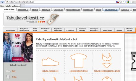Tabulkavelikostí.cz Tabulkavelikostí.cz