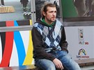Lidé se procházeli mezi panely se sportovními hvězdami Lidé se procházeli mezi panely se sportovními hvězdami