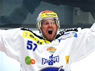 HURÁ, JE TAM! Brněnský útočník Jozef Balej slaví, před chvílí dal třetí gól HURÁ, JE TAM! Brněnský útočník Jozef Balej slaví, před chvílí dal třetí gól