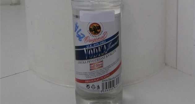 In this bottle of vodka Original fine labeled a distillery dragon stamp