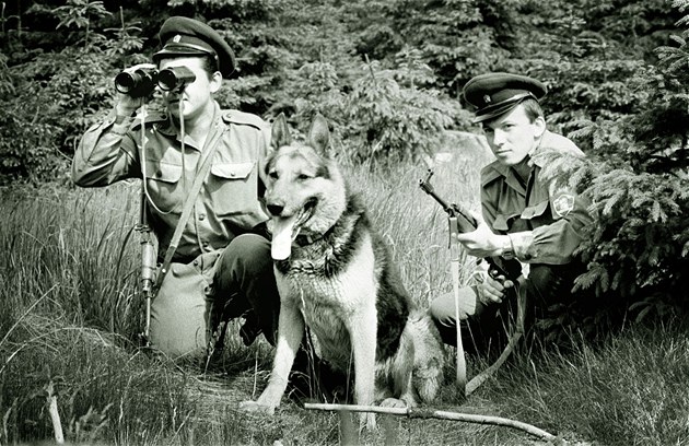 Officers of border guards on the border with West Germany (July 1982)