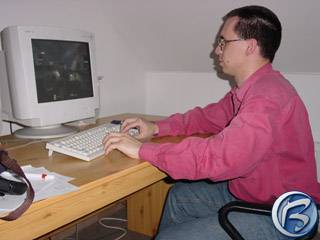 Pavel Šebor, šéf SCS Software, předvádí Duke Nukem: Manhattan Project