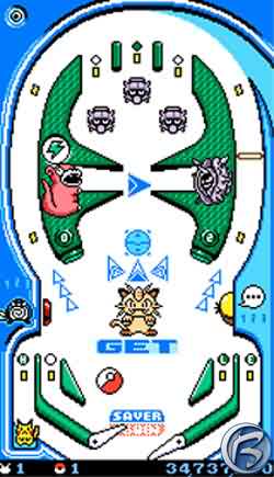 Pokémon Pinball - modrý stůl