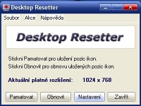 Desktop Resetter - větší obrázek z programu