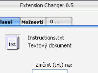 Extension Changer - větší obrázek z programu