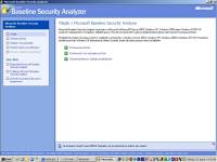 Microsoft Baseline Security Analyzer - větší obrázek z programu