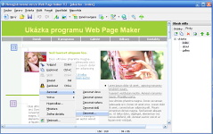 Web Page Maker - větší obrázek z programu
