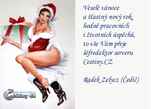 Veselé vánoce a šťastný nový rok přeje Radek Zelycz (Čedič)