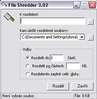 File Shredder - větší obrázek z programu