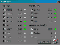 MBProbe - větší obrázek z programu