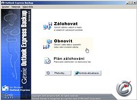 Outlook Express Backup 6 - větší obrázek z programu