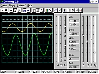 Osciloskop pro Windows - větší obrázek z programu