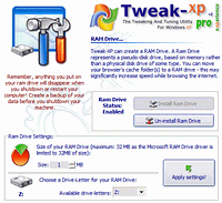 Tweak-XP - větší obrázek z programu