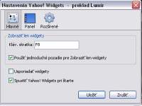 Yahoo! Widgets - větší obrázek z programu