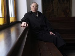 Jakub S. Trojan, evangelický farář, který pohřbíval Jana Palacha; leden 2009.