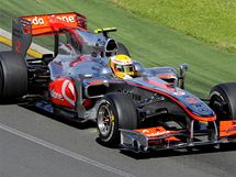 Lewis Hamilton (McLaren) v druhém tréninku na Velkou cenu Austrálie.